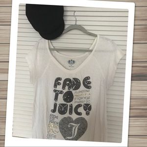 JUICY COUTURE Wide Scoop Sequin Graphic Top!